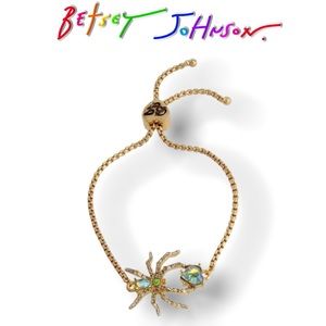Betsey Johnson Lily Flower Spider Bracelet-Gold